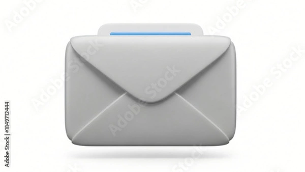 Obraz an envelope with a blue button on it