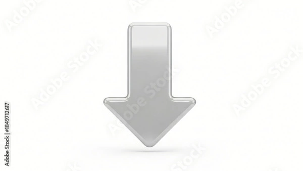 Obraz a white arrow on a white background