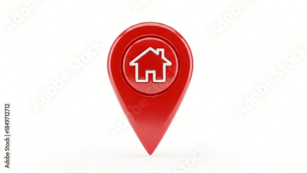 Obraz a red pointer with a white arrow on it