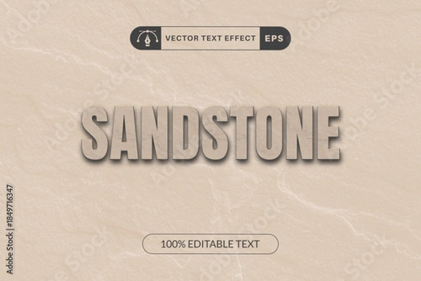 Obraz 3d sandstone text vector editable