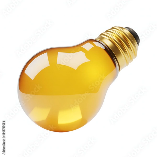 Obraz light bulb on white background