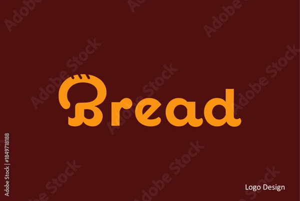 Obraz Logo Design for Bread Brand on Dark Background