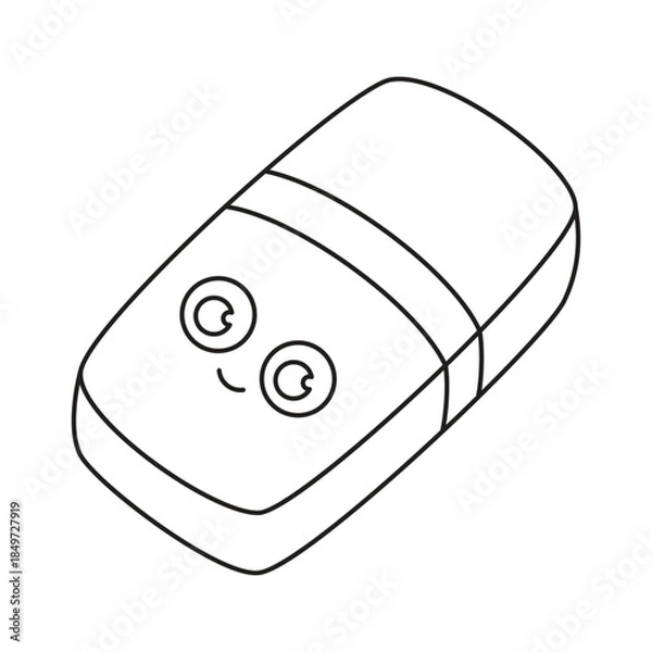 Obraz outline eraser isolated
