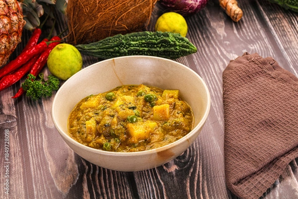 Obraz Aloo masala with green peas