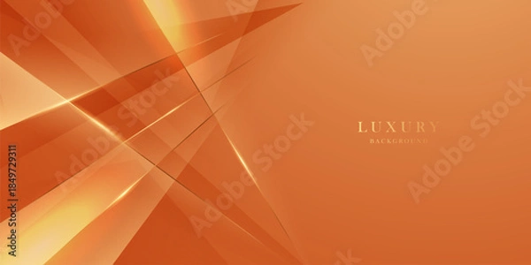 Obraz Abstract background vector illustration with a modern design, orange and gold colors, and geometric elements.