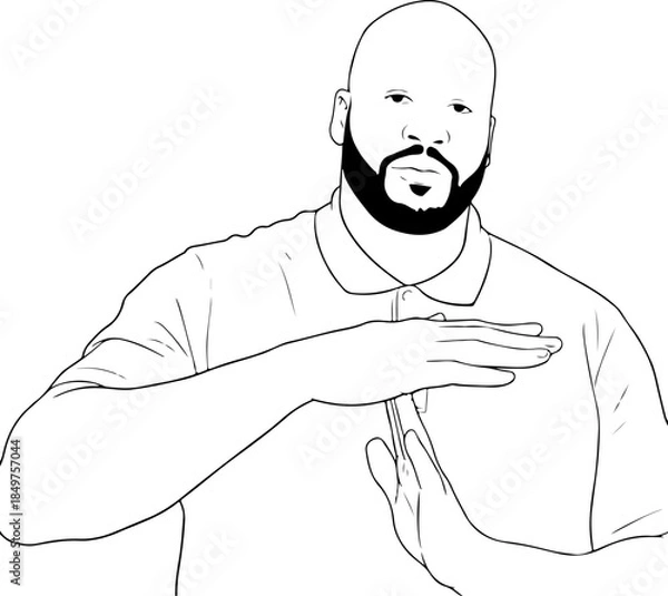 Obraz Man with a time out pose meme