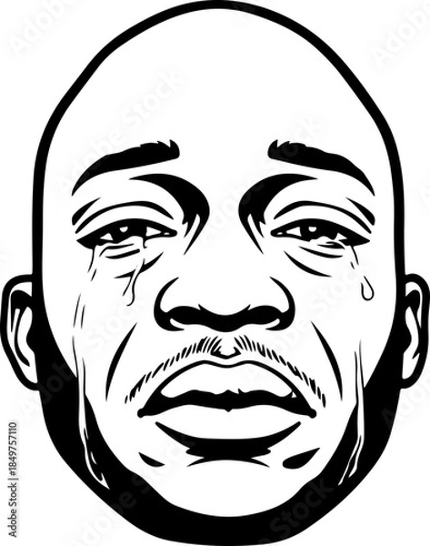 Fototapeta Crying meme face