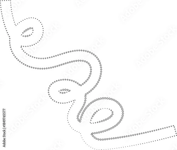 Obraz Curved dotted line playful. Element for fun