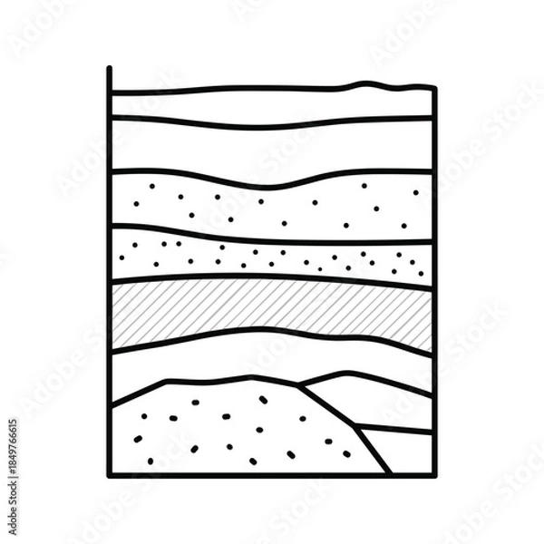 Obraz Geological cross section diagram