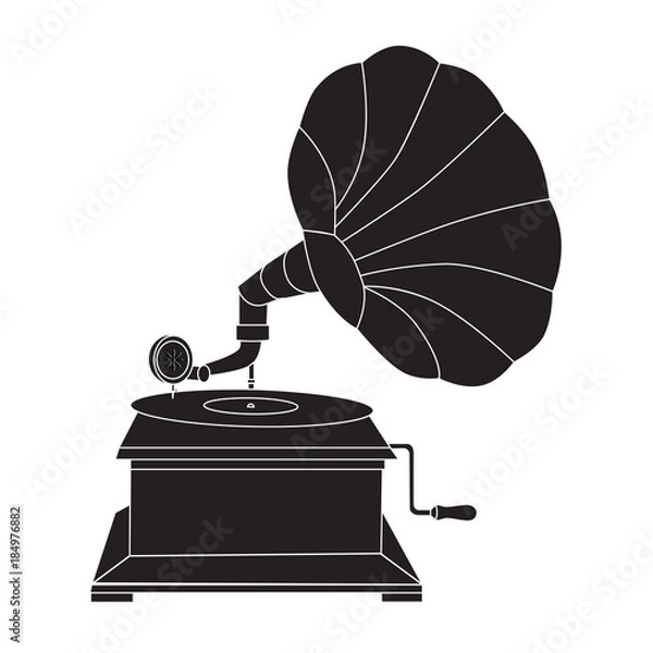 Obraz gramophone_silhouette