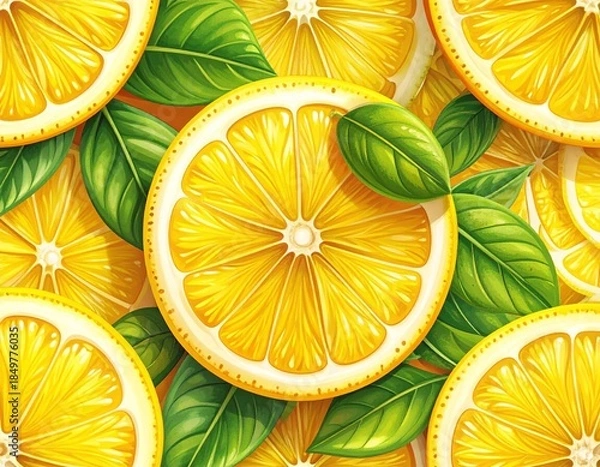 Obraz background with lemon and lime