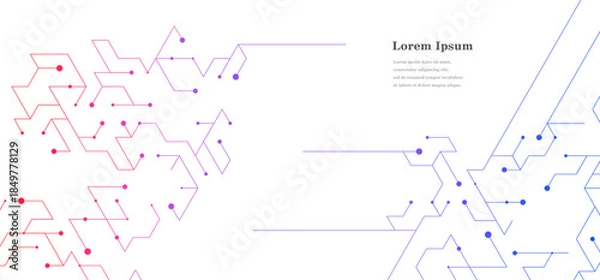 Obraz 幾何学 抽象 六角形 回路 科学 テクノロジー 背景