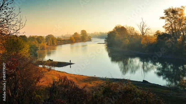 Obraz Sunrise on the river