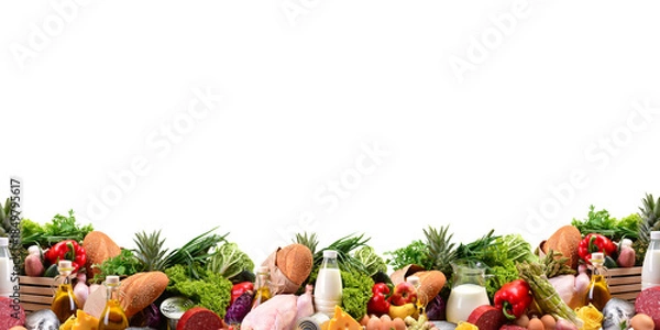 Obraz Food on a white background isolated