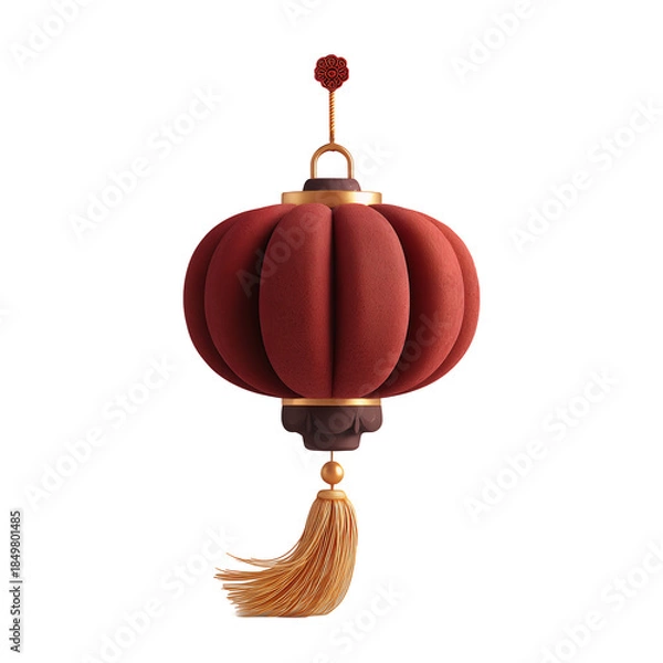 Fototapeta chinese new year lantern on transparent background