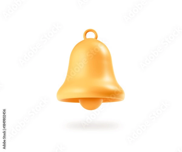 Obraz Golden Bell Notification Icon Isolated