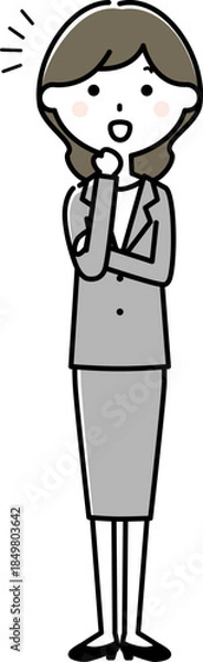 Fototapeta 気付くスーツの女性
