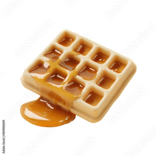 Fototapeta waffles isolated on transparent background