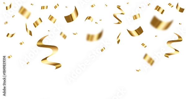 Obraz Gold confetti border,celebration background