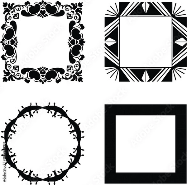 Obraz black and white frame