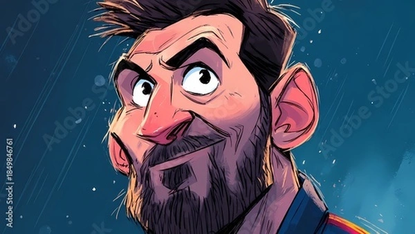 Fototapeta young man with a beard