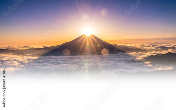 Obraz 富士山　初日の出　お正月　ai生成画像

