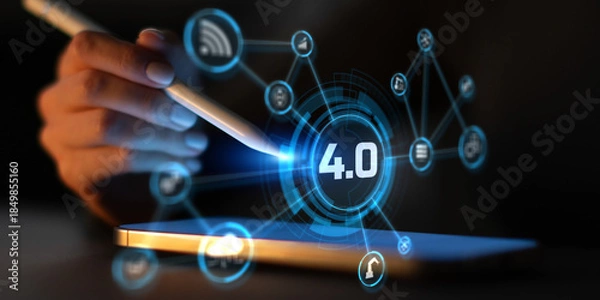 Obraz Industry 4.0 and Smart Manufacturing Transformation Through Connected Technologies.