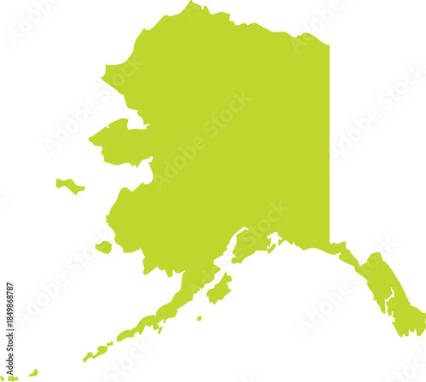 Fototapeta Alaska state map outline vector icon