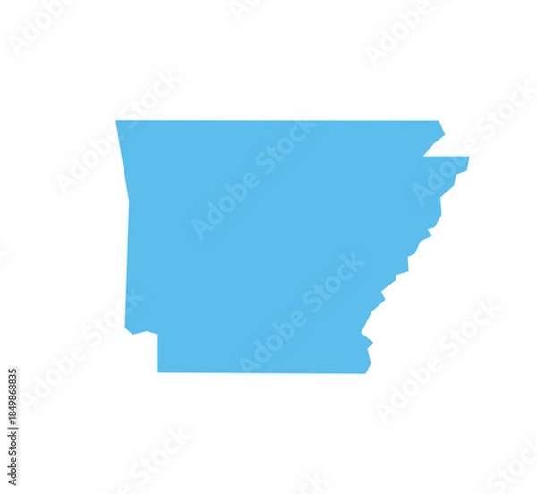 Fototapeta Arkansas state geographic shape vector illustration