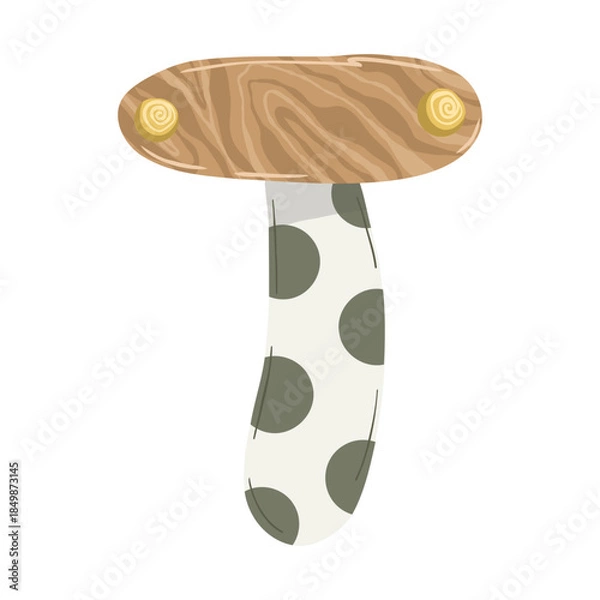 Fototapeta Hand-drawn boho baby nursery vector set with clothes, strollers, and nature elements in neutral earthy tones for kids' textile, stationery, and room decor