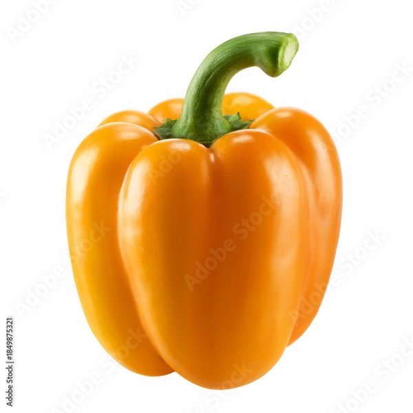 Obraz Fresh Yellow Bell Pepper Isolated on White Background