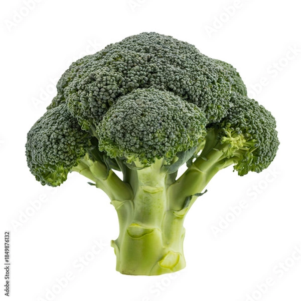 Obraz Fresh Green Broccoli Floret Isolated on White Background