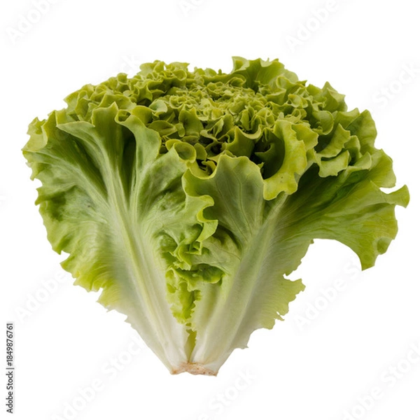 Obraz resh Green Lettuce Head Isolated on White Background