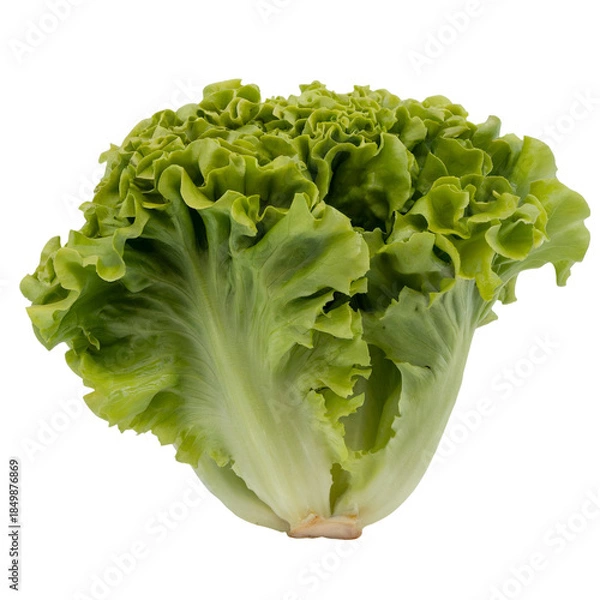 Obraz resh Green Lettuce Head Isolated on White Background