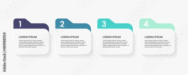 Obraz Workflow folder infographic template for presentation.