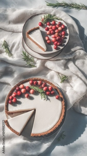 Obraz chocolate cake on a plate