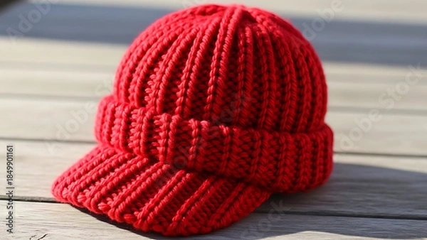 Obraz red wool cap