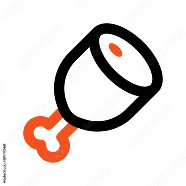 Obraz meat outline color icon