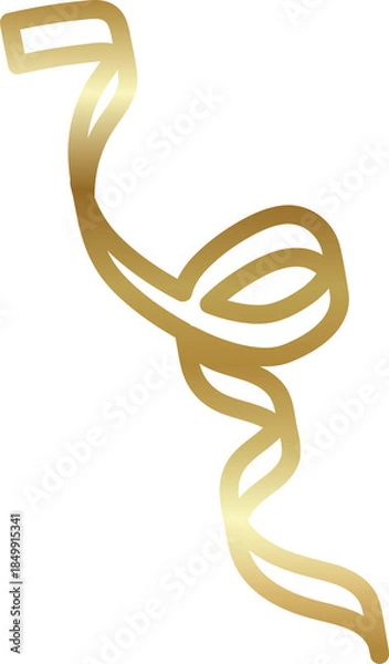 Obraz Gold ribbon line. Element for design