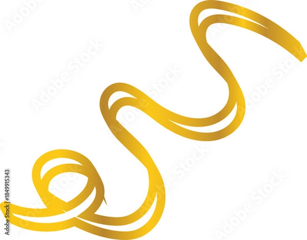 Obraz Gold ribbon line. Element for design