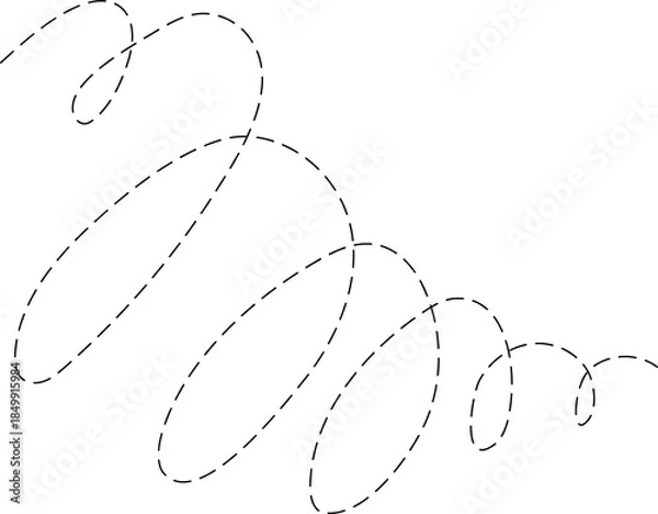 Obraz Line spiral dash. Element Design