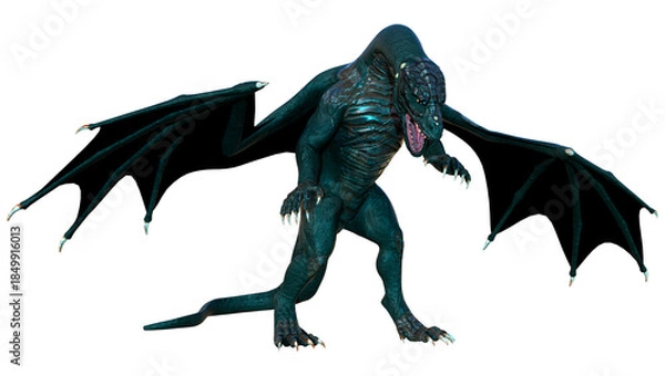 Obraz 3D Rendering Fairy Tale Dragon on White