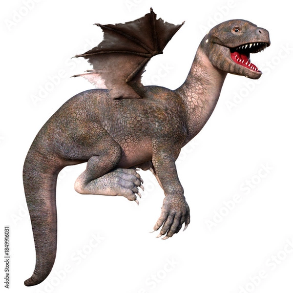 Obraz 3D Rendering Fairy Tale Dragon on White