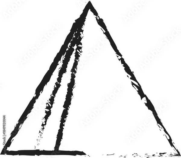Obraz Brush triangle shape. Geometric design