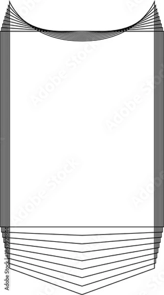 Obraz Rectangle blended lines border design. Technology concept