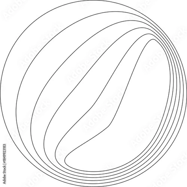 Obraz Circle white liquid with overlay. Modern graphic element