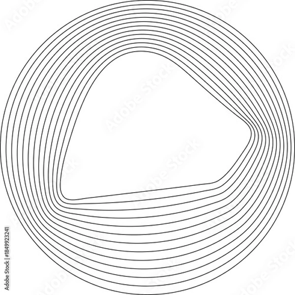 Obraz Circle white liquid with overlay. Modern graphic element