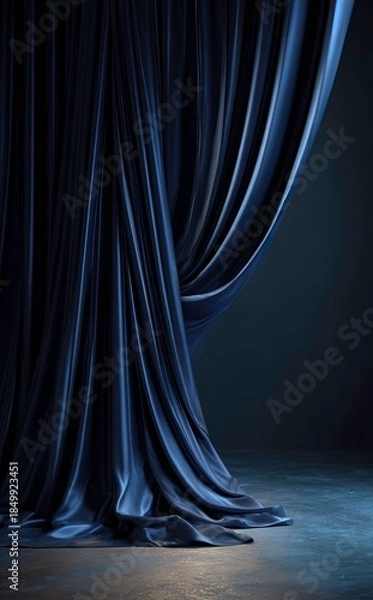 Obraz Elegant Draped Fabric in Dim Lighting