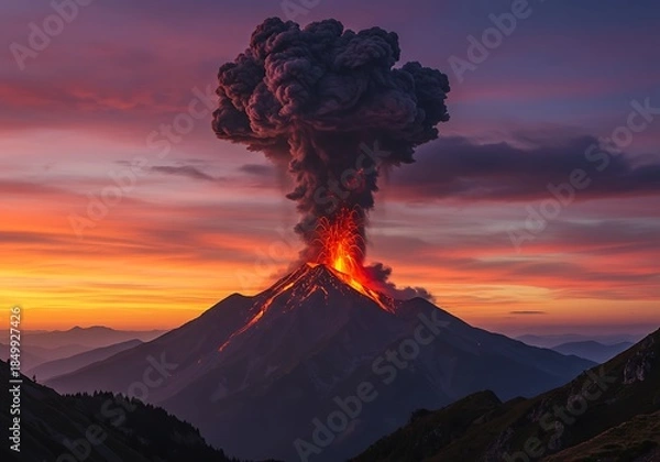 Obraz Fiery Sunset Eruption