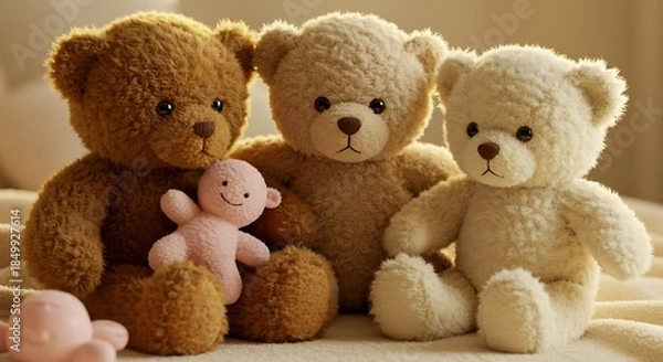 Obraz Three Bears and a Friend